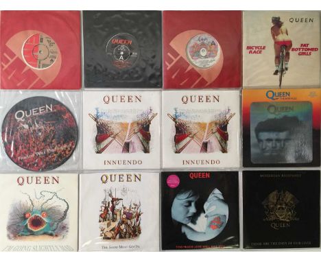 QUEEN &amp; RELATED - UK 7" COLLECTION. Fantastic and extensive collection of 56 x UK 7" releases with rarities across the de