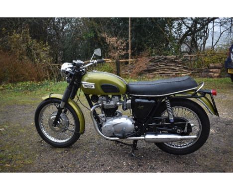 A 1970 Triumph TR6 Trophy, registration number AVK 271H, frame number GD 54826 TR6, engine number GD 54826 TR6, Spring gold. 