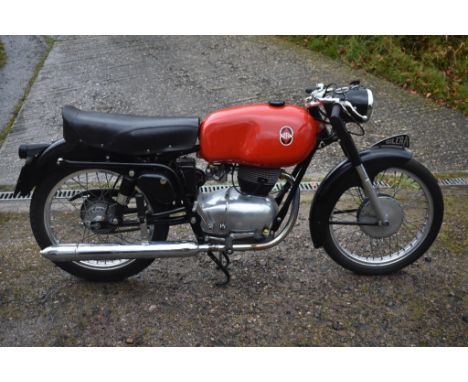 A 1958 Gilera 175 Sport, registration number 5620 WB, frame number 189/3592, engine number 189/3592, red. This Moto Giro elig