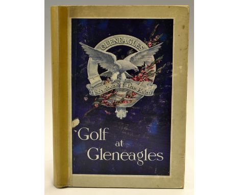 Maclennan, R. J - 'Golf at Gleneagles' - published by McCorquodale, Glasgow, 1st ed 1921, illustrated boards with replaced ta