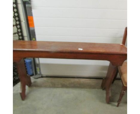 An old church bench.