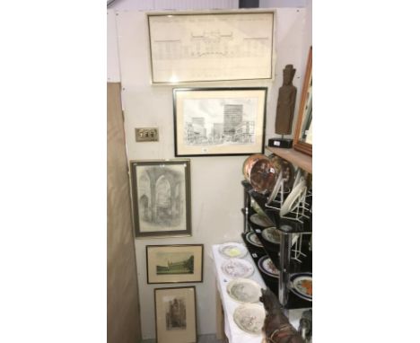 5 architectural framed &amp; glazed prints &amp; pictures