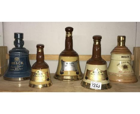 5 Bells Scotch whisky bells with contents