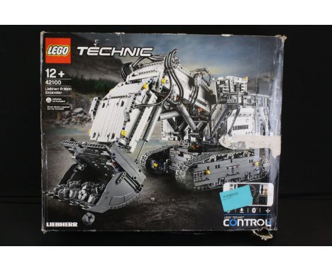 Lego - Boxed Lego Technic 42100 Liebherr R 9800 Excavator, previously built and re-boxed, unchecked but appears gd, showing s
