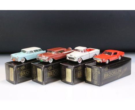 Four Boxed Brooklin Models 'The Brooklin Collection' 1/43 metal models to include BRK 28 1957 Mercury Turnpike Cruiser, BRK 2