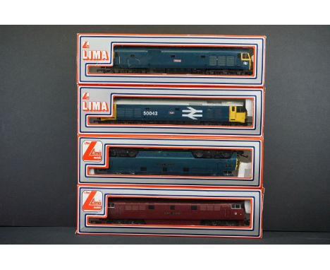 Four boxed Lima OO gauge locomotives to include 205142 MWG Eagle, 205141 MWG Revenge, 205121 MWG Western Gladiator and 205122