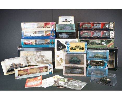 20 Boxed military related diecast models &amp; multi-model sets to include Corgi, Atlas Editions, Solido and Oxford Diecast e