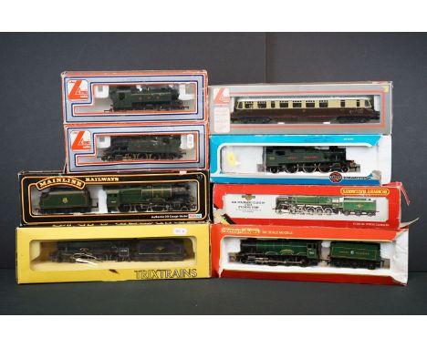 Eight boxed OO gauge locomotives to include Palitoy Mainline 37093 Parallel Boiler Scot BR green Prince of Wales Volunteers, 