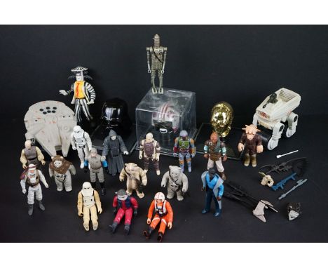 Stars Wars - 17 Original Star Wars figures to include Boba Fett, Luke Skywalker X-Wing Pilot, Emperor Palpatine, Chief Chirpa