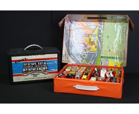 ERTL ' Replica Series ' 1980s Collector's Case housing 45 diecast models within three trays, to include Matchbox and Corgi ex