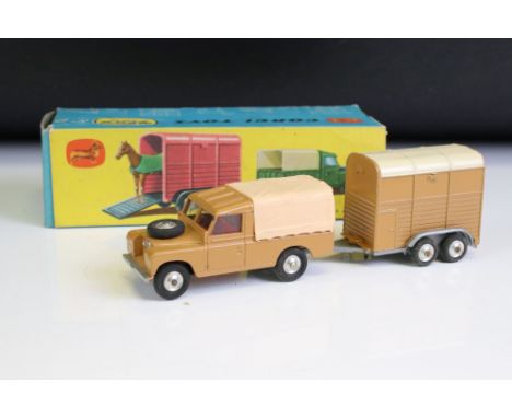 Boxed Corgi Gift Set No 2 Land Rover with Rice's Pony Trailer and Pony, with horse figure and inner display stand, diecast sh