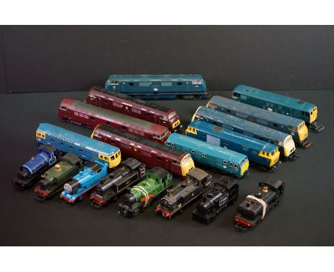 18 OO gauge locomotives to include Mainline, Hornby, Lima etc, condition varies 
