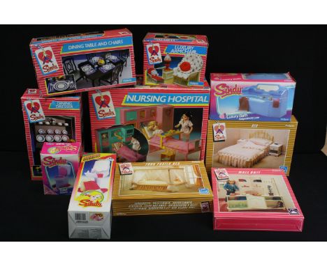 Sindy - Ten boxed Pedigree Sindy play sets / furniture accessories to include 44680 Nursing Hospital, 44532 Dining Table And 