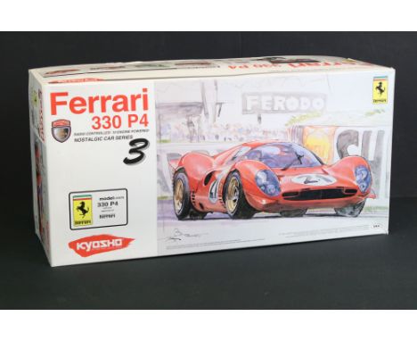 Boxed &amp; unbuilt Kyosho ' Nostalgic Car Series 3 ' Ferrari 330 P4 Radio Controlled .10 Engine Powered model, with instruct