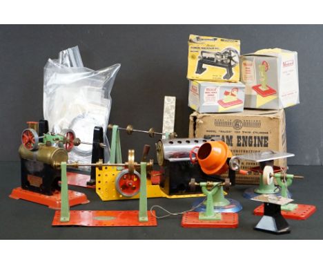 13 Stationary engines to include boxed SEL 1550 Twin Cylinder Major Steam Engine, boxed Mamod Power Press, boxed Mamod Power 