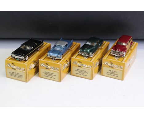 Four boxed Brooklin Models 'The Brooklin Collection' 1/43 metal models to include BRK. 82 1959 Desoto Adventurer Two-Door Har