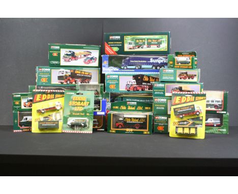 26 Boxed Corgi Eddie Stobart diecast models to include CC12802 ltd edn 1:50 Scania T-Cab Bulk Tipper, TY99158 5 Piece Superha