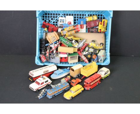 Collection of play worn mid 20th C onwards Dinky, Matchbox &amp; Corgi diecast models to include Corgi Land Rover with figure