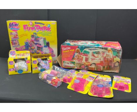 Boxed Mattel Barbie Picnic Van plus a quantity of Bluebird Mini and The Goo Goos items to include boxed Fabulous Fun Pack and