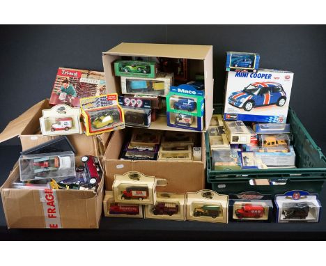 Around 90 Boxed diecast models to include Corgi, Lledo, Matchbox, Oxford Diecast, Cararama and Majorette examples, featuring 