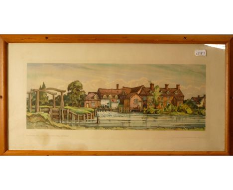 A framed carriage print "Flatford Mill, near manningtree, Suffolk" (Steel) in original frame 