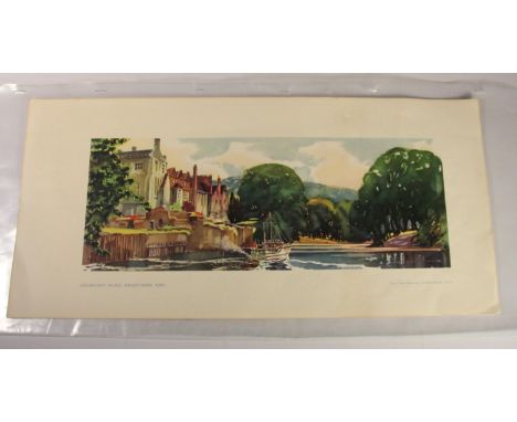 An unframed carriage print, Archbishops Palace, Bishopthorpe, York- Mercer