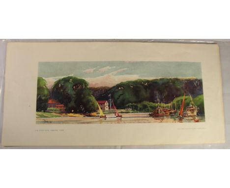 An unframed carriage print, The River Ouse, Naburn York- Mercer 