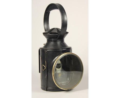 A LNER hand lamp plated "H.J Sanders Darnall Loco"- complete with glasses and L.N.E burner 