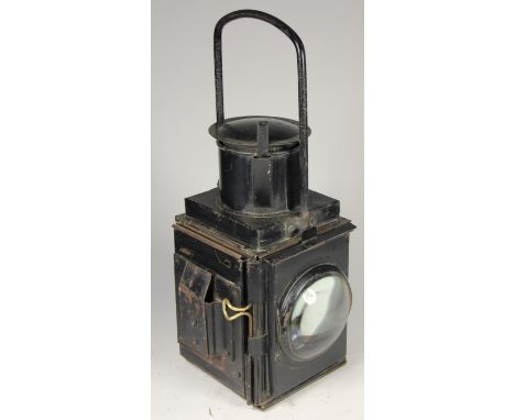 A black B.R (W) side lamp, complete with burner 