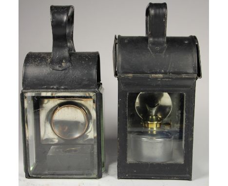 A B.R (m) hand lantern with burner, together with an unmarked hand lantern (2)