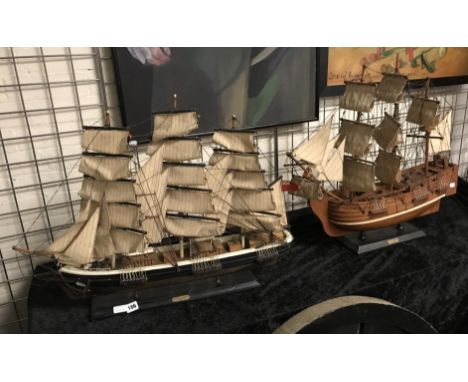 TWO MODEL BOATS - HMS BOUNTY/CUTTY SARK