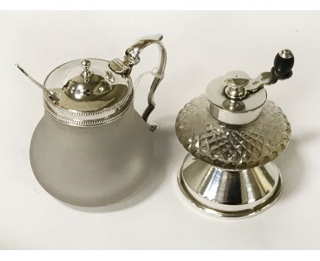 H/M SILVER PEPPER GRINDER, H/M SILVER MINT JAR