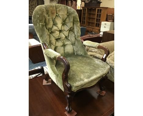 VICTORIAN BUTTON BACK CHAIR