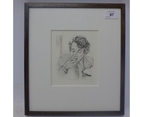 F. Charbonnel, ‘Eating Oysters III’, lithograph, 15x13cm