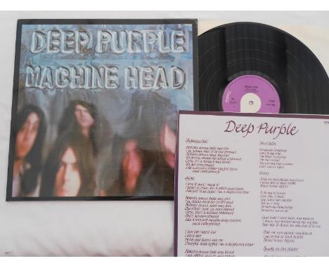 Deep Purple ? Machine Head UK 1st press LP record TPSA 7504 A-1U and B-1U NM The vinyl is in near mint  condition and has a h