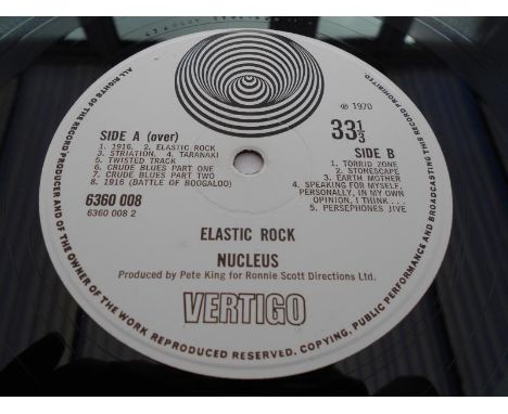 Nucleus ? Elastic Rock UK Vertigo Swirl 1st press Record LP 6360 008 1Y-2  and 2Y-1 VG+ The vinyl is in very good plus condit