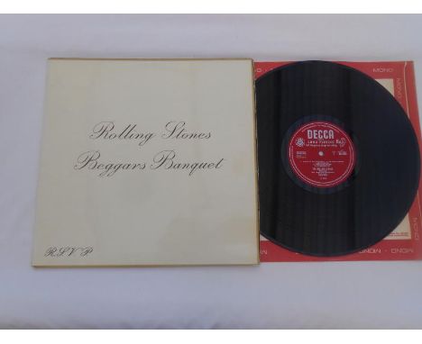 Rolling Stones- Beggars Banquet UK Record LP LK 4955  XARL 8476-4A and 8477-2A EX The vinyl is in excellent condition and a n