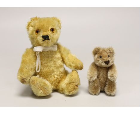 A 1950's Steiff, 6in., good condition, and a 1950's Schuco, 4in., good condition