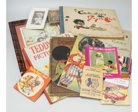 Mixed golly books including two Francis Upton books, assorted golly ephemera and a framed pictureThese items are listed on th