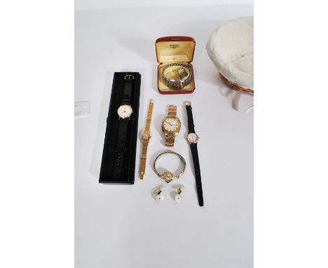 A collection of vintage costume jewellery to include many boxed examples , watches , brooches , necklaces , rhinestone , broo