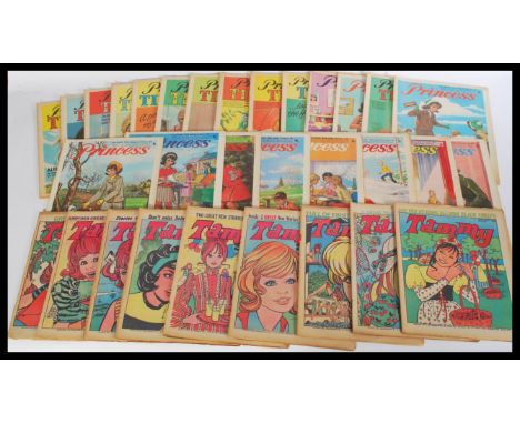 A collection of vintage comic magazines for girls dating from the 1960's to include Diana, Tammy, Princess Tina etc