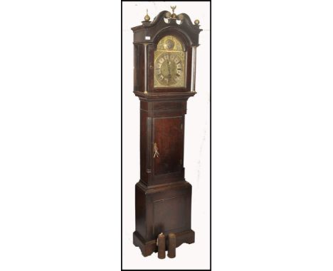 An 18th century twelve inch brass dial eight day striking North Country longcase / grandfather clock by Henry Watson of Black