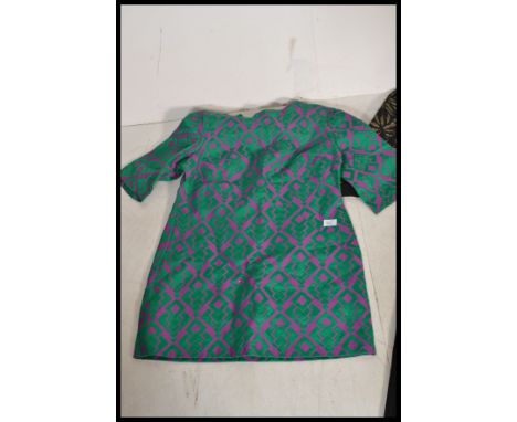 A stunning vintage 20th Century circa 1960's Mary Quant sytle mini dress in a fabulous colourway together with a vintage full