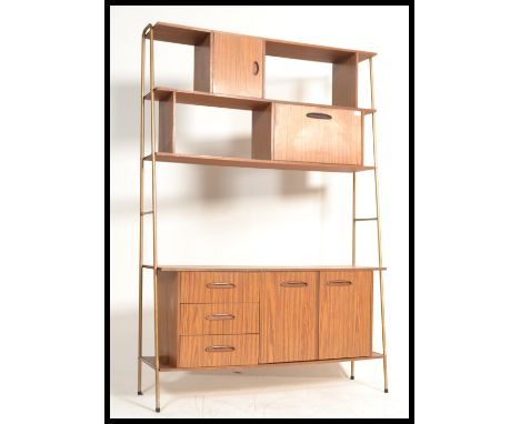 A vintage 1960's&nbsp;room divider buffet on tubular metal frame.&nbsp;Measures: 177cm high x 117cm wide x 36cm deep.