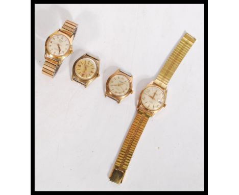 A collection of four vintage 20th Century automatic gents wrist watches to include Ramona x 2, Miramar and Technos.