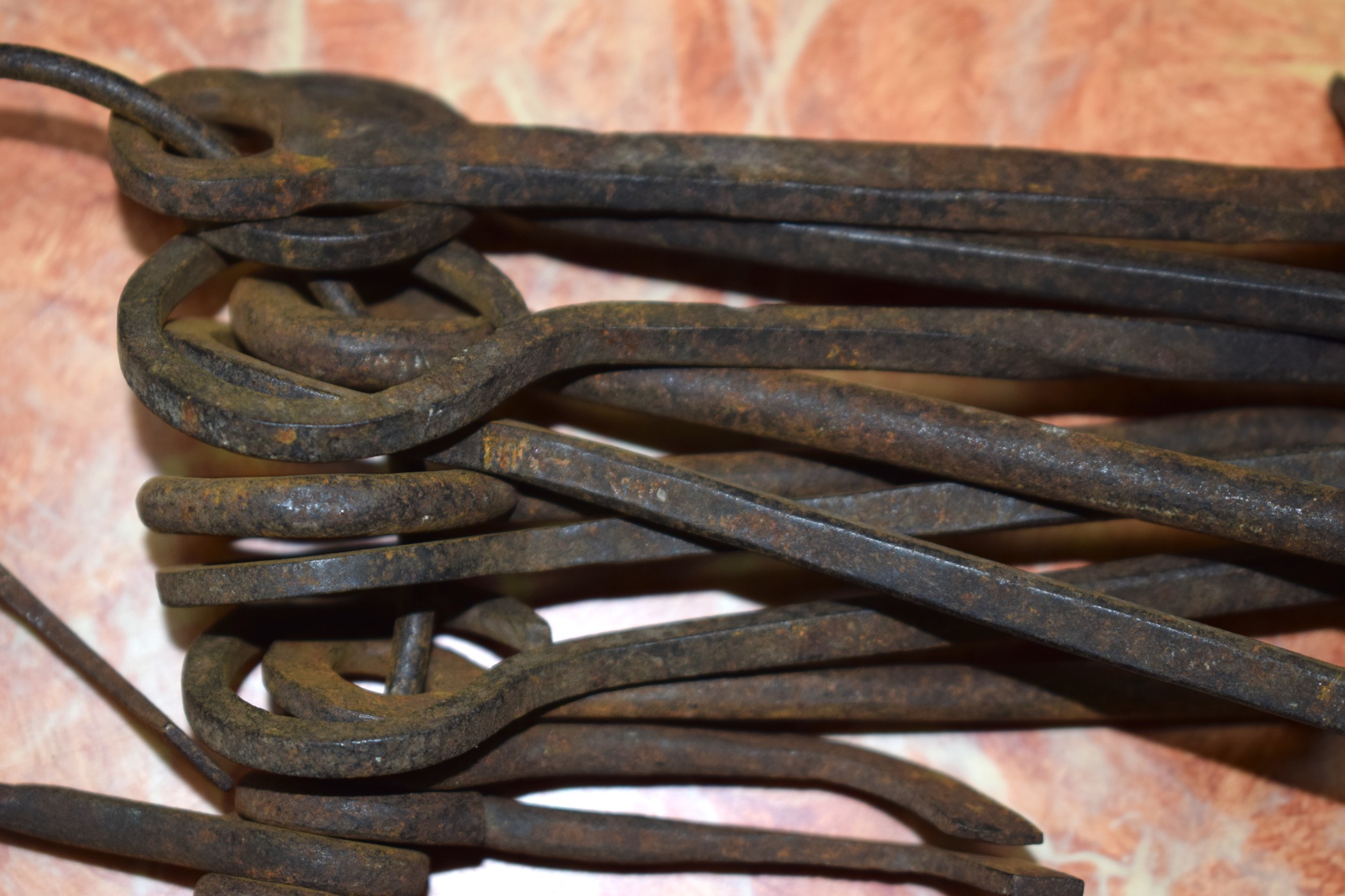 A RARE SET OF ANTIQUE LOCK PICKING KEYS.