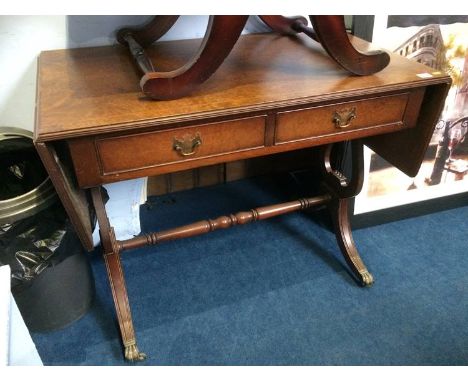 Reproduction walnut sofa table