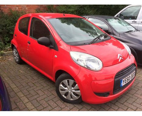 Citroen C1 Hatchback 1.0i, 1st reg November 2010, red, manual, cc 998 (no V5 - please note the fee for application will be £2