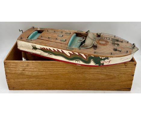 Vintage motor boat. 44cm l.