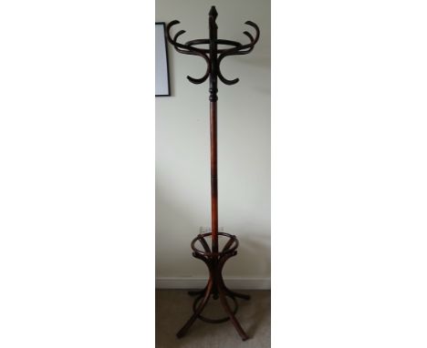 A 19thC bentwood hat and coat stand.